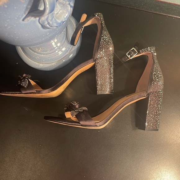 INC Size 9 International Concepts Elegant Black Embellished Women's Block Heels - Picture 6 of 10